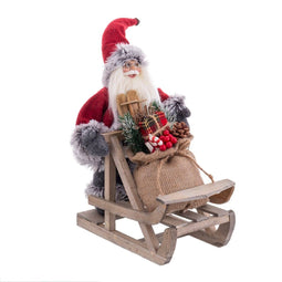 Kerstversiering Multicolour Hout Plastic Polyresin Weefsel Slee 30 cm