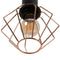 Plafondlamp Zwart Metaal Koper 15 x 15 x 30 cm
