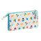 Pennenetui met 2 vakken Baby Shark Surfing Blauw Wit 22 x 12 x 3 cm