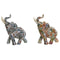 Decoratieve figuren Home ESPRIT Multicolour Olifant Mediterrane 16 x 7 x 17 cm (2 Stuks)