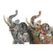 Decoratieve figuren Home ESPRIT Multicolour Olifant Mediterrane 16 x 7 x 17 cm (2 Stuks)