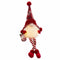 Kerstversiering Wit Rood Plastic Weefsel 18 x 10 x 53 cm