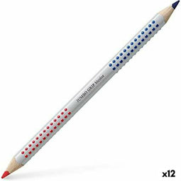 Kleurpotloden Faber-Castell Jumbo Rood Blauw (12 Stuks)