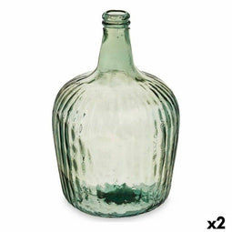 Fles Strepen Decoratie champagne 22 x 37,5 x 22 cm (2 Stuks)