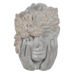 Grondlegger Grijs Cement Gezicht 27 x 22 x 31 cm