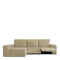 Hoes voor chaise longue met lange armleuning links Eysa JAZ Beige 180 x 120 x 360 cm