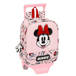 Schoolrugzak met Wielen Minnie Mouse Me time Roze (22 x 27 x 10 cm)