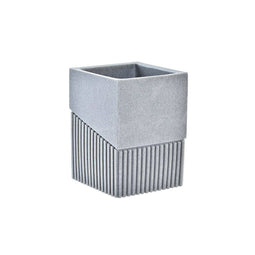 Tandenborstelhouder DKD Home Decor 7,6 x 7,6 x 10 cm Grijs Hars