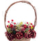 Kerstversiering Rood Multicolour Rotan Plastic Foam Ananas Mand 21 x 21 x 30 cm