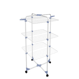 Opvouwbare Wasdroger met Wieltjes Gimi 153580 Modular 3 Zilverkleurig Staal 30 m