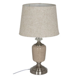 Lamp Beige Zilverkleurig Metaal Kristal 10 W 31,5 x 31,5 x 54 cm