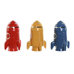 Spaarpot Home ESPRIT Dolomite Kinderen 12,5 x 12,5 x 19 cm (3 Stuks)