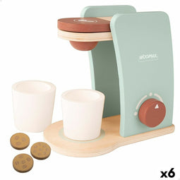 Koffiemachine (speelgoed) Woomax 6 Onderdelen 10 x 16 x 17 cm (6 Stuks)