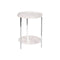 Bijzettafel DKD Home Decor Wit Zilverkleurig Metaal Hout MDF 40 x 40 x 53 cm