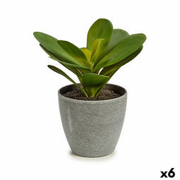 Decoratieve plant Lakens Rond Plastic 11 x 15 x 11 cm (6 Stuks)