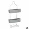 Douchehanger 28 x 60 x 14 cm Grijs Metaal Plastic (6 Stuks)