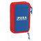 Dubbele etui Real Sporting de Gijón Wit Rood 12.5 x 19.5 x 4 cm (28 Onderdelen)