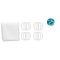 Douchegordijn Punten Wit Polyester 180 x 180 cm (12 Stuks)