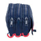 Pennenetui met 3 vakken Benetton Italy Marineblauw 21,5 x 10 x 8 cm
