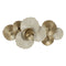 Wanddecoratie Abstract Wit Gouden Ijzer 91,4 x 6,4 x 49,5 cm