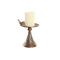 Kaarshouder DKD Home Decor 16 x 10 x 19 cm Champagne Aluminium