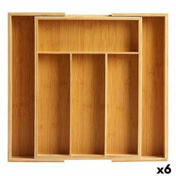 Bestekorganizer Aanpasbaar vak Uitschuifbaar Bamboe (6 Stuks)