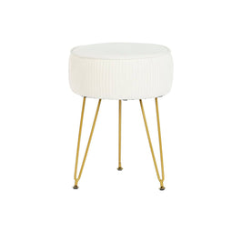 Voetensteun DKD Home Decor 34,5 x 34,5 x 48 cm Metaal Wit Modern