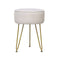 Voetensteun DKD Home Decor 34,5 x 34,5 x 48 cm Metaal Wit Modern