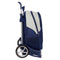 Schoolrugzak met Wielen Benetton Varsity Grijs Marineblauw 32 x 44 x 16 cm