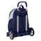 Schoolrugzak met Wielen Benetton Varsity Grijs Marineblauw 32 x 44 x 16 cm