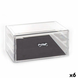 Multi-Functionele Organiser Confortime Plastic Transparant 23,5 x 15,3 x 10,8 cm (6 Stuks)