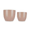 Pottenset Ø 22 cm Ø 28 cm 2 Onderdelen Beige Klei