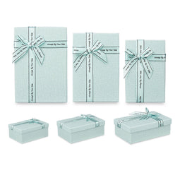 Set decoratieve dozen Groen Karton Lasso 3 Onderdelen