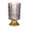 Led-lantaarn Grijs Gouden Glas 10,7 x 18 x 10,7 cm (6 Stuks)