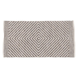 Tapijt Wit Grijs 70 % katoen 30 % Polyester 80 x 150 cm