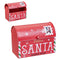 Kerstversiering Rood Metaal Brievenbus 15 x 8,5 x 10,5 cm