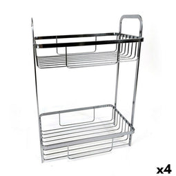 Badkamerschappen Confortime Chromed Zilverkleurig 29 x 18 x 39 cm (4 Stuks)