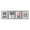 Schilderij DKD Home Decor Lines Abstract Modern 35 x 3 x 45 cm (4 Stuks)