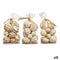 Set of Decorative Balls Wit Bruin (12 Stuks)