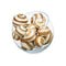 Set of Decorative Balls Wit Bruin (12 Stuks)