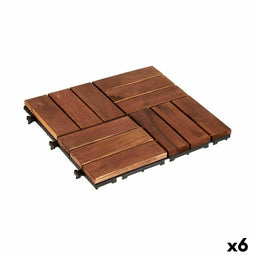 In elkaar grijpende vloertegels Ibergarden A12P3030TDC-3A Bruin Polyethyleen Acacia 30 x 2,8 x 30...