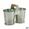 Grondlegger Dubbel Bruin Zilverkleurig Hout Zink 20 x 15 x 10,2 cm (24 Stuks)