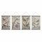 Canvas DKD Home Decor Vogels 60 x 2 x 90 cm Cottage (4 Onderdelen)