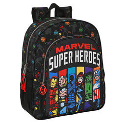 Schoolrugzak The Avengers Super heroes Zwart (32 x 38 x 12 cm)
