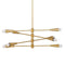 Plafondlamp 80 x 80 x 137,5 cm Gouden Metaal Modern