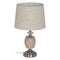 Lamp Beige Zilverkleurig Metaal Kristal 10 W 27 x 27 x 45 cm