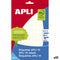 Klevende etiketten Apli Wit 10 Lakens 8 x 12 mm (10 Stuks)