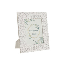 Fotolijsten Home ESPRIT Wit Kristal Hout MDF 37 x 1,5 x 37 cm