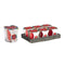 Geurkaars 10 x 10 x 10 cm (6 Stuks) Glas Rode Vruchten