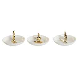 Valet Tray DKD Home Decor Keramisch 11 x 11 x 6,5 cm (3 Stuks)
